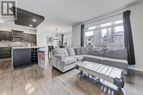 Open concept living - 9 Copperleaf Way Se, Calgary, AB - Indoor Photo Showing Living Room
