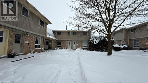 View of snowy yard - 66 Glamis Road Unit# 33, Cambridge, ON - Outdoor