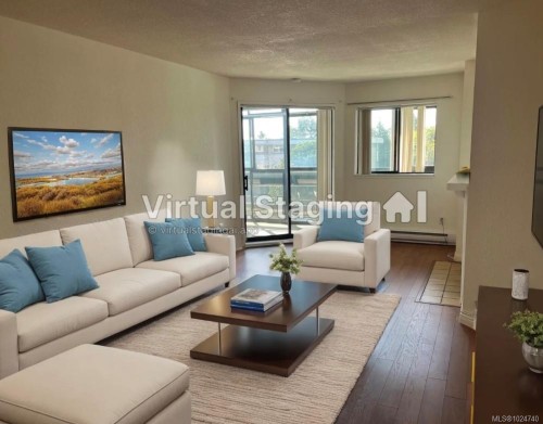 403-1560 Hillside Ave, Victoria, BC - Indoor Photo Showing Living Room