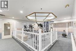 Gym featuring recessed lighting and visible vents - 