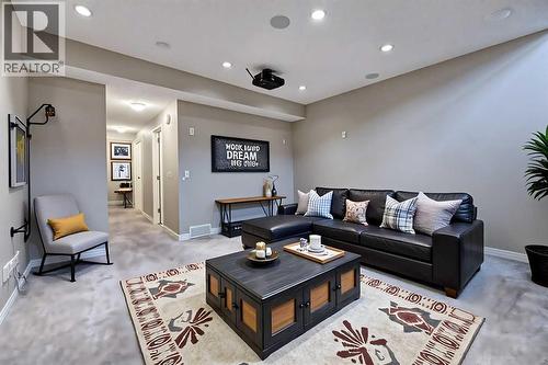 Family Room Virtual Stage - 70 Masters Crescent Se, Calgary, AB - Indoor Photo Showing Living Room