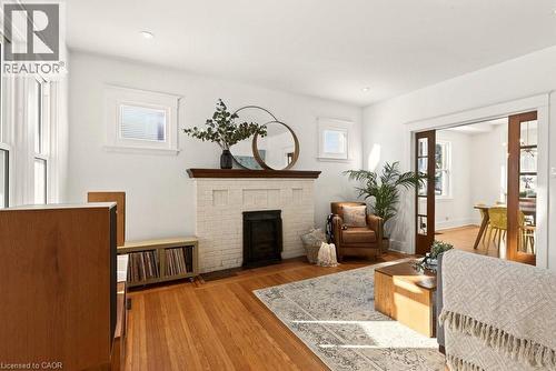 46 Connaught Avenue S, Hamilton, ON - Indoor Photo Showing Living Room With Fireplace