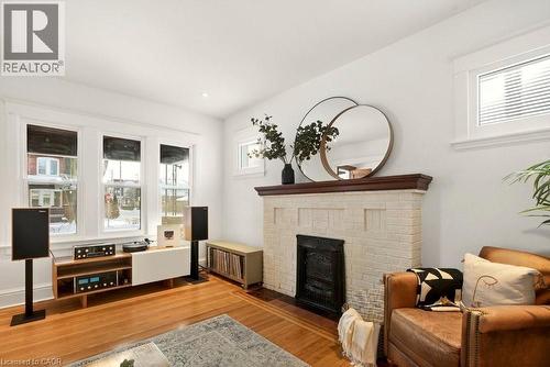 46 Connaught Avenue S, Hamilton, ON - Indoor With Fireplace