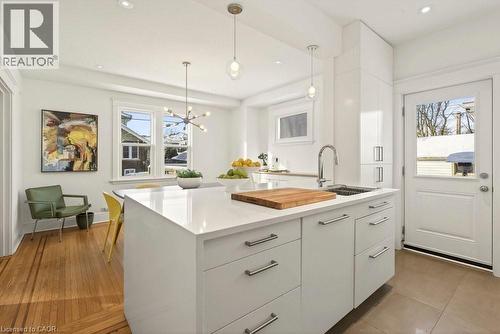 46 Connaught Avenue S, Hamilton, ON - Indoor Photo Showing Kitchen With Upgraded Kitchen