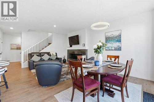 102 Setonstone Manor Se, Calgary, AB - Indoor With Fireplace