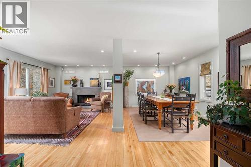 1929 6 Avenue Nw, Calgary, AB - Indoor Photo Showing Living Room With Fireplace