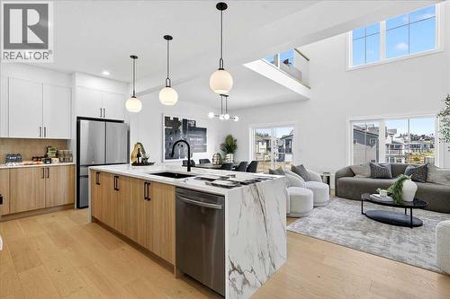 Kitchen - 7 Lakewood Point, Strathmore, AB - Indoor Photo Showing Kitchen With Upgraded Kitchen