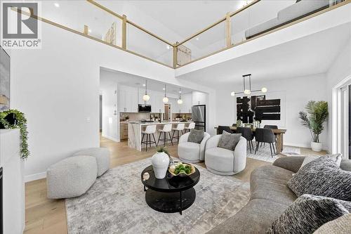 Living room - 7 Lakewood Point, Strathmore, AB - Indoor Photo Showing Living Room