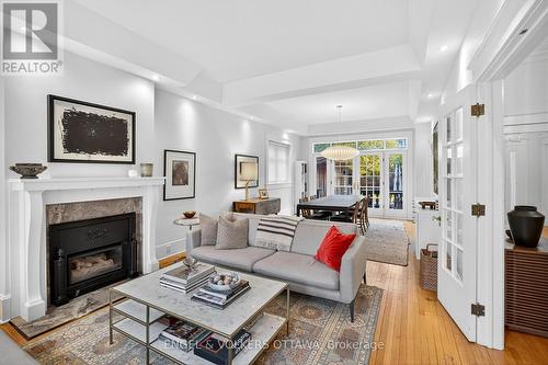 297 Clemow Avenue, Ottawa, ON - Indoor Photo Showing Living Room With Fireplace