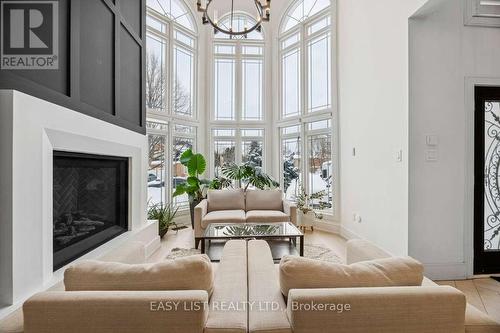 6 Devonridge Crescent, Toronto, ON - Indoor Photo Showing Living Room With Fireplace