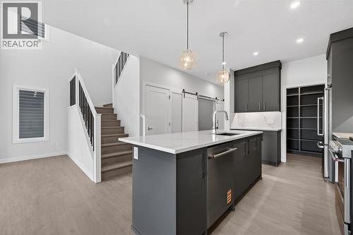 93 Walgrove Bay Se, Calgary, AB - Indoor Photo Showing Kitchen With Stainless Steel Kitchen With Upgraded Kitchen