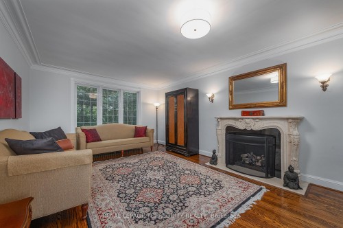 223 Riverside Drive, Toronto, ON - Indoor Photo Showing Living Room With Fireplace