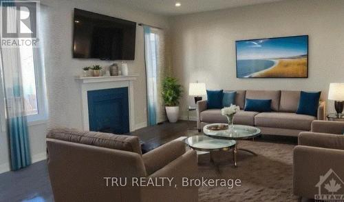 353 Appalachian Circle E, Ottawa, ON - Indoor Photo Showing Living Room With Fireplace