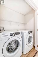 Convenient upper level laundry - 