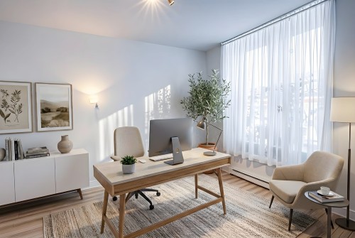 Chambre à coucher - 2122 Boul. De Maisonneuve E., Montréal (Ville-Marie), QC - Indoor Photo Showing Office