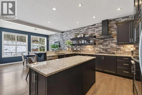 105 Riviera Crescent, Cochrane, AB - Indoor Photo Showing Kitchen With Upgraded Kitchen