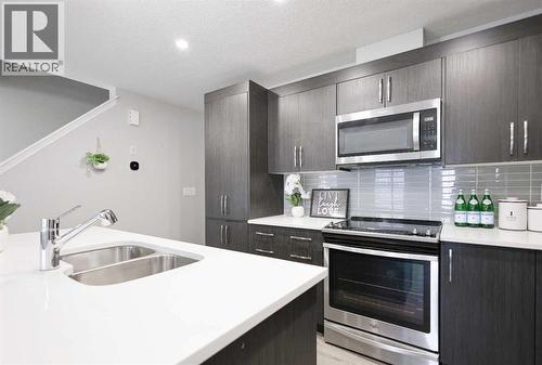 231 Windford Crescent Sw, Airdrie, AB - Indoor Photo Showing Kitchen With Double Sink With Upgraded Kitchen