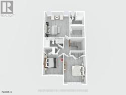 Upstairs layout + Virtual staging - 