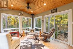 Gorgeous 4 season sunroom entry w/ 2020 wood stove - 