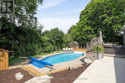 47 Larry Street, Caledon, ON - Outdoor With In Ground Pool With Backyard