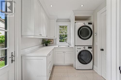 Convenient Laundry Room on the Main Level - 335 Lakeshore Road W, Oakville, ON - Indoor Photo Showing Laundry Room