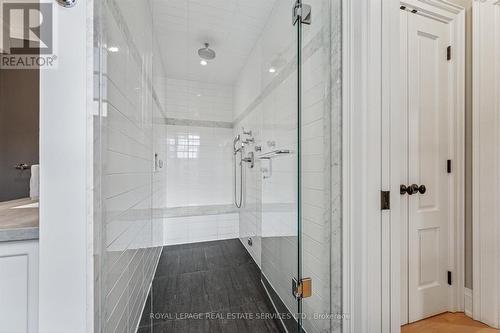 Steam Shower with Body Jets in Primary Ensuite - 335 Lakeshore Road W, Oakville, ON - Indoor Photo Showing Bathroom