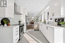Newly remodelled all-white kitchen. - 