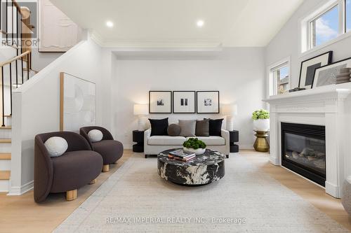44 Hawkview Boulevard, Vaughan, ON - Indoor Photo Showing Living Room With Fireplace