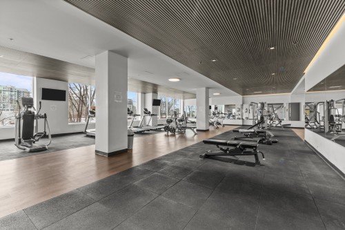 Salle d'exercice - 403-5175 Av. De Courtrai, Montréal (Côte-Des-Neiges/Notre-Dame-De-Grâce), QC - Indoor Photo Showing Gym Room