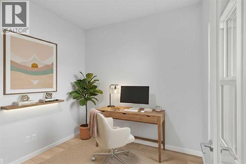Virtually Staged - 659 Buffaloberry Manor Se, Calgary, AB - Indoor Photo Showing Office