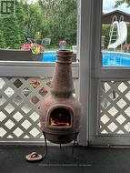 Looking out from the screened in porch. - 