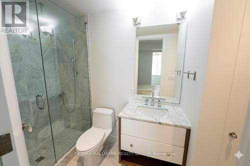 Spa Inspired Bathroom with Marble and Glass Shower - 1502 - 300 Lisgar Street, Ottawa, ON - Indoor Photo Showing Bathroom