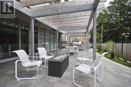 Outdoor Patio with Barbecue and Fire Pit - 1502 - 300 Lisgar Street, Ottawa, ON - Outdoor With Deck Patio Veranda