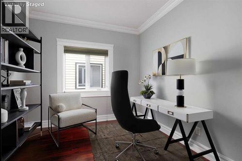 flex room / main floor bedroom - 145 Fireweed Crescent, Fort Mcmurray, AB - Indoor Photo Showing Office