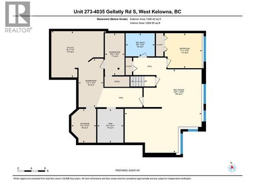 Basement Floor Plan - 4035 Gellatly Road S Unit# 273, West Kelowna, BC - Other