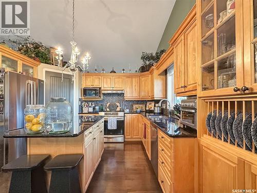 110 Sunset Crescent, Balcarres, SK - Indoor Photo Showing Kitchen With Stainless Steel Kitchen With Double Sink