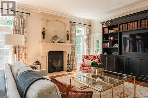 266 Tracina Drive, Oakville, ON - Indoor Photo Showing Living Room With Fireplace