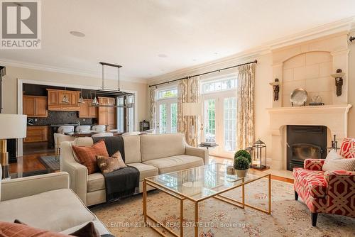 266 Tracina Drive, Oakville, ON - Indoor Photo Showing Living Room With Fireplace