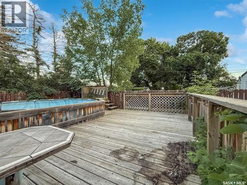 371 6Th Avenue Nw, Swift Current, SK - Outdoor With Above Ground Pool With Deck Patio Veranda