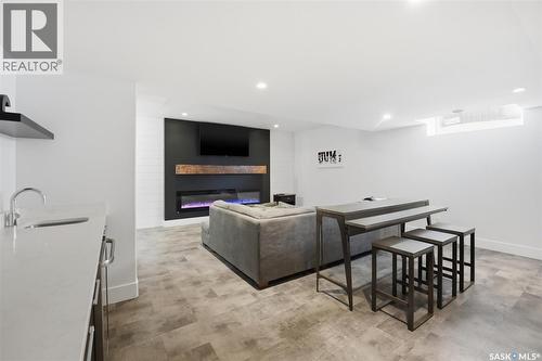 343 Mahabir Court, Saskatoon, SK - Indoor With Fireplace