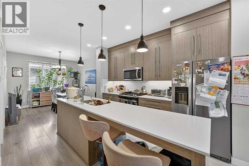 132 Corner Meadows Gate Ne, Calgary, AB - Indoor Photo Showing Kitchen With Upgraded Kitchen