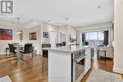 Kitchen view to DR/LR. - 408 - 615 Longfields Drive, Ottawa, ON - Indoor