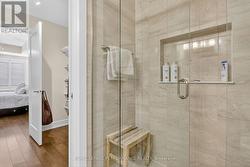 Ensuite double shower stall, storage insert - 