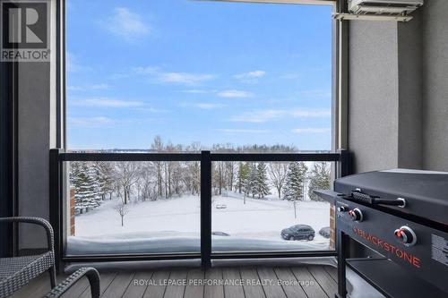 Power balcony sunshade screen - 408 - 615 Longfields Drive, Ottawa, ON - Outdoor With Balcony