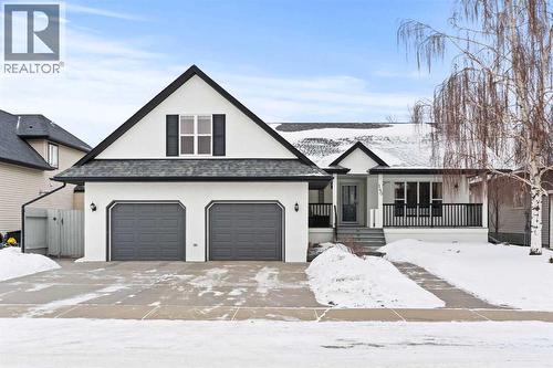 FRONT ELEVATION - 140 Allen Crescent, Vulcan, AB - Outdoor With Facade