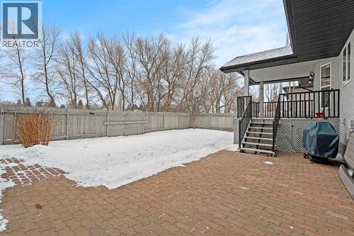REAR YARD  with underground sprinklers and a large shed - 140 Allen Crescent, Vulcan, AB - Outdoor