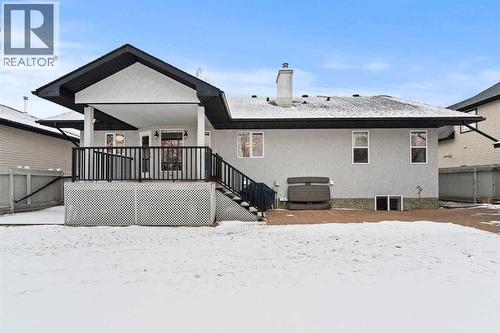COVERED REAR DECK - ENJOY THE EXTRA TIME OUTDOORS WITH TWO COVERED DECKS - 140 Allen Crescent, Vulcan, AB - Outdoor With Exterior