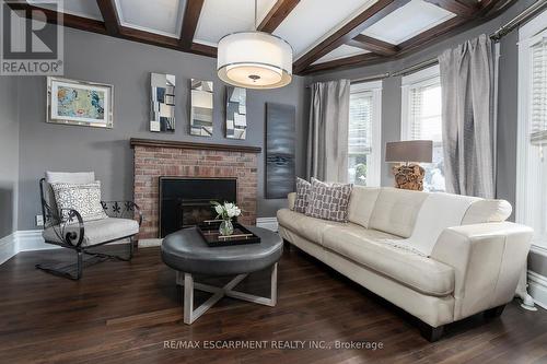 47 Mountain Park Avenue, Hamilton, ON - Indoor Photo Showing Living Room With Fireplace
