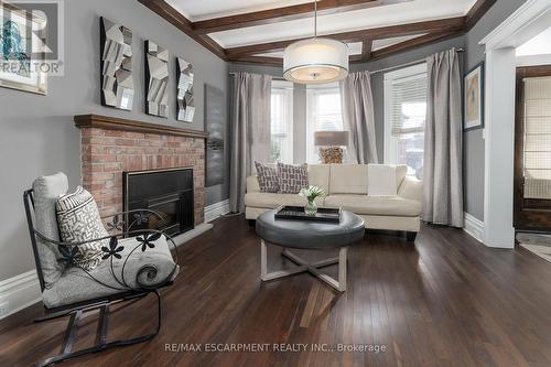 47 Mountain Park Avenue, Hamilton, ON - Indoor Photo Showing Living Room With Fireplace