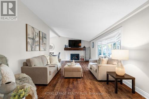 2063 Cavendish Drive, Burlington, ON - Indoor Photo Showing Living Room With Fireplace